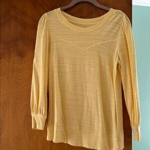 LOFT Cream Long Sleeve Top
